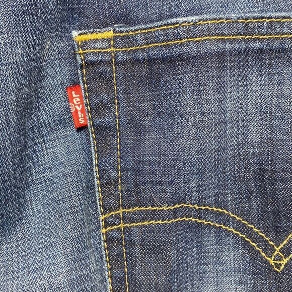 Levi's Men's Blue Dark Wash 513 Slim Straight Leg Jeans Size W38 L32 - Picture 10 of 13